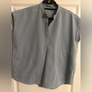 FIGS Rafaela Scrub Top Dusty Blue